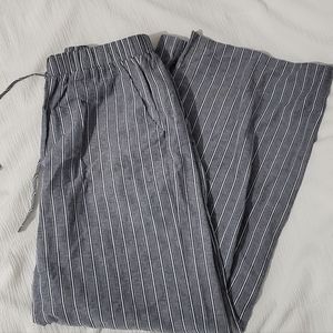 NWOT Blue White Striped Wide Leg Pants - Large from Laura's Boutique